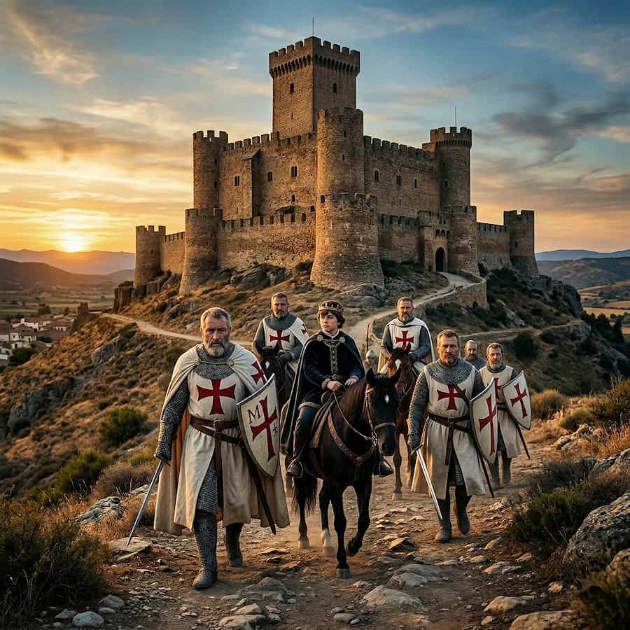 The future king raised by the Knights Templar. The illustrations in this section are created using artificial intelligence, under the direction of our editorial team. This technology allows us to bring historical or legendary scenes to life, in keeping with our passion for authenticity and imagination. #Terressens, where stories take shape.