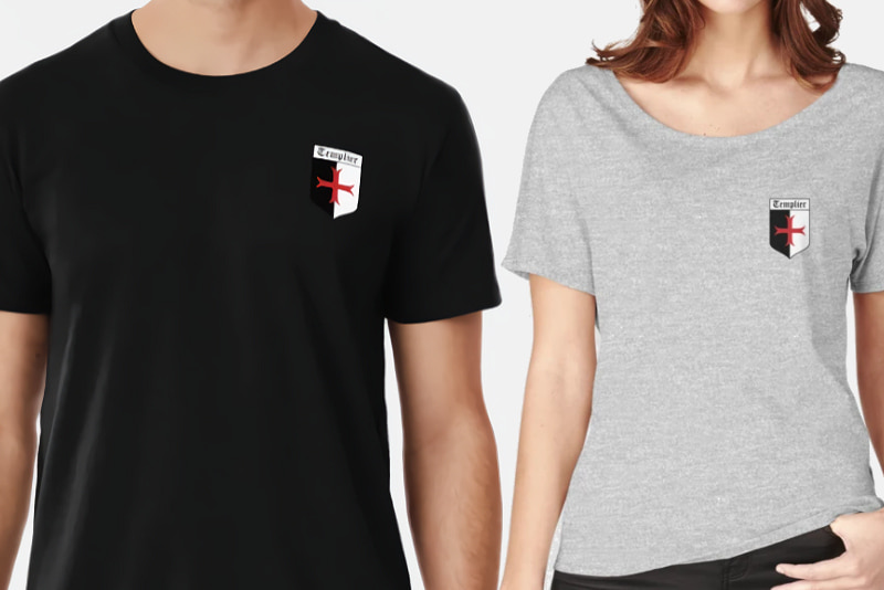 T-shirt, sweatshirt, hoodie... designs inspired by the Knights Templar ☩ Templar Collection ☩ #Terressens on Redbubble