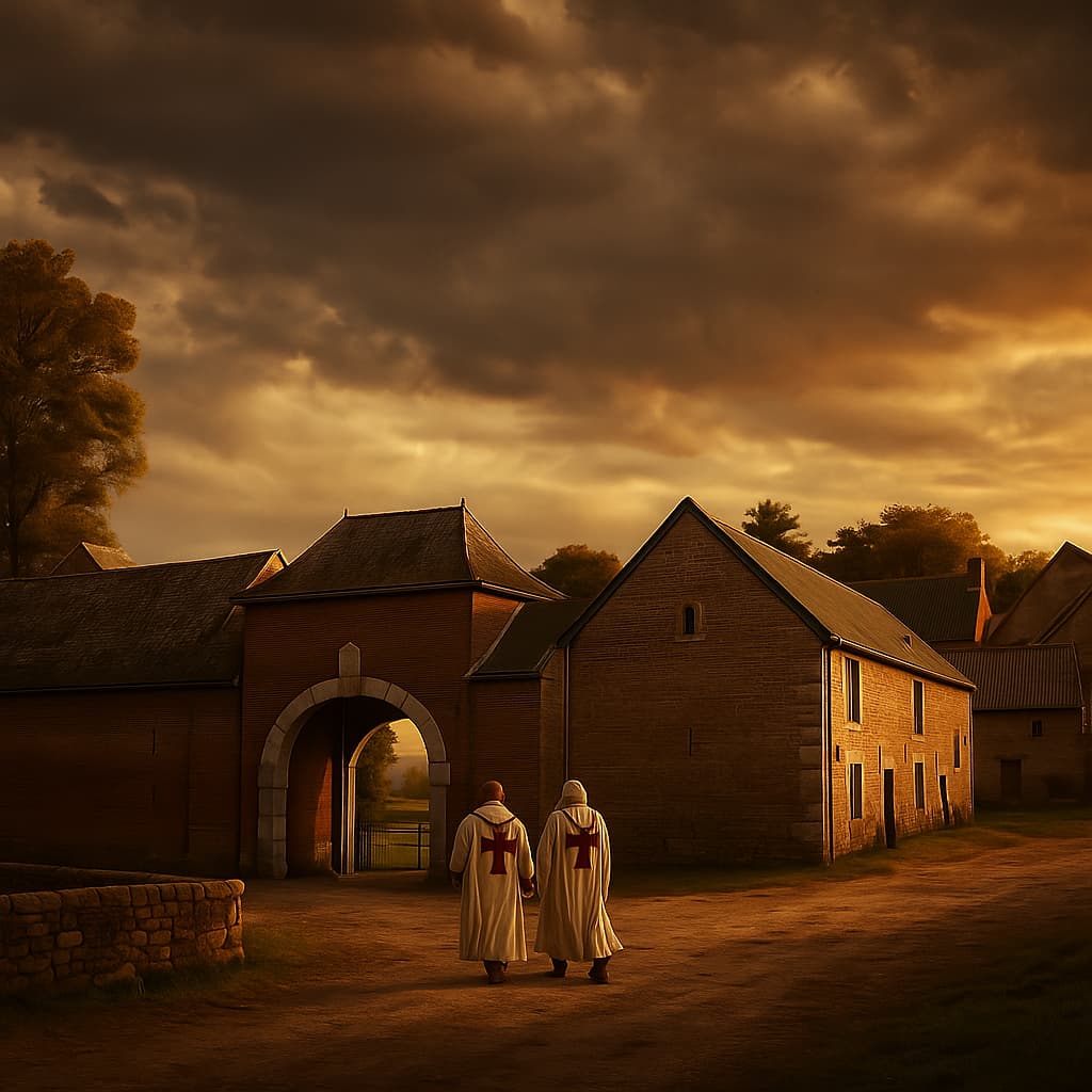 Haneffe, the Templar commandery in the Liege region. The illustrations in this section are created using artificial intelligence, under the guidance of our editorial team. This technology enables us to bring historical or legendary scenes to life, while respecting our passion for authenticity and the imaginary. #Terressens, where stories take shape