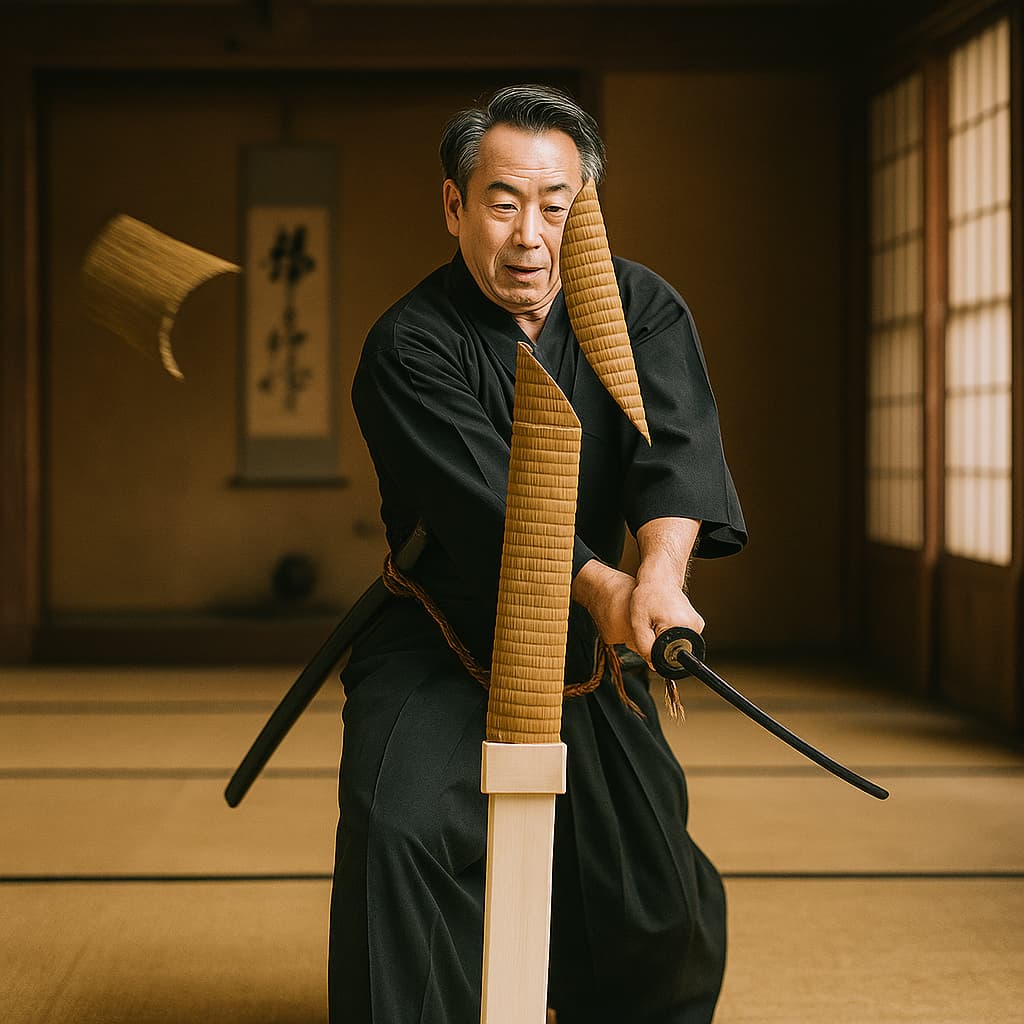 Hasuji, the key to a clean katana cut. The illustrations in this section are created using artificial intelligence, under the direction of our editorial team. This technology enables us to bring historical or legendary scenes to life, in keeping with our passion for authenticity and imagination. #Terressens, where stories take shape