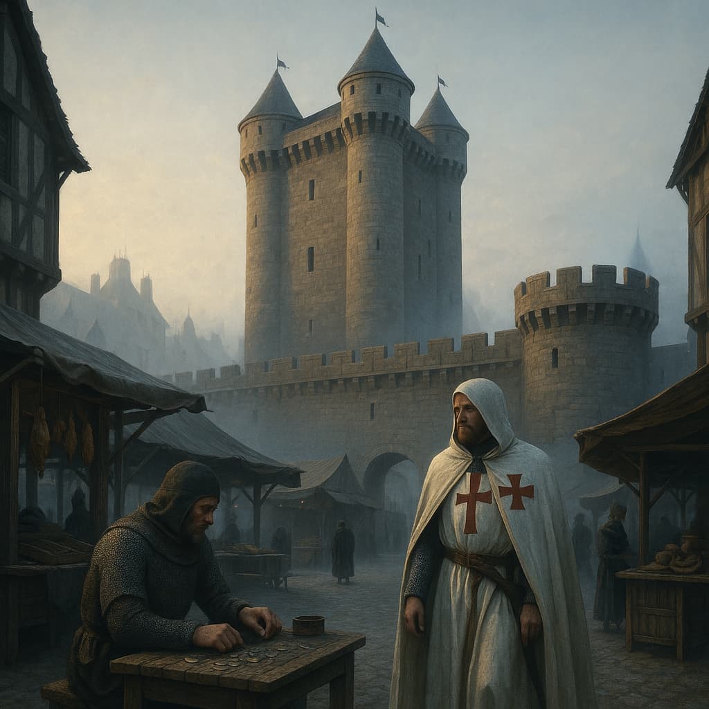 The Temple of Paris, a city within a city. The illustrations in this section are created using artificial intelligence, under the direction of our editorial team. This technology enables us to bring historical or legendary scenes to life, while respecting our passion for authenticity and imagination. #Terressens, where stories take shape