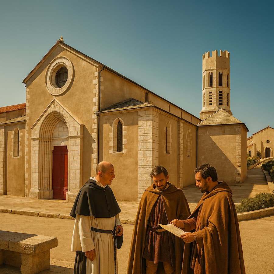 Saint-Dominique, the Templar myth of Bonifacio. The illustrations in this section are created using artificial intelligence, under the direction of our editorial team. This technology enables us to bring historical or legendary scenes to life, while respecting our passion for authenticity and the imaginary. #Terressens, where stories take shape