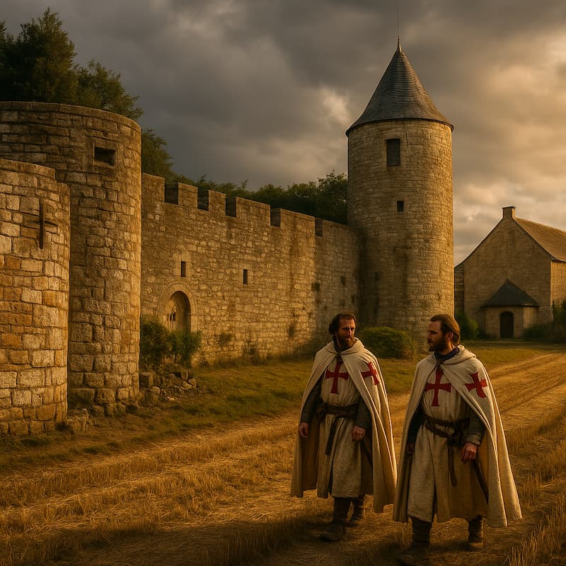 Villers-le-Temple, Templar capital of Hesbaye. The illustrations in this section are created using artificial intelligence, under the direction of our editorial team. This technology enables us to bring historical or legendary scenes to life, while respecting our passion for authenticity and the imaginary. #Terressens, where stories take shape
