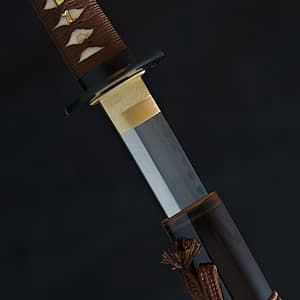 Katana Maru 1095, genuine Hamon, hand-sharpened "Chairo" 茶色 (brown, tea color)