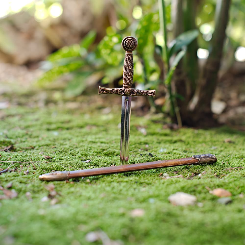 Letter opener Excalibur, brown sheath #Terressens
