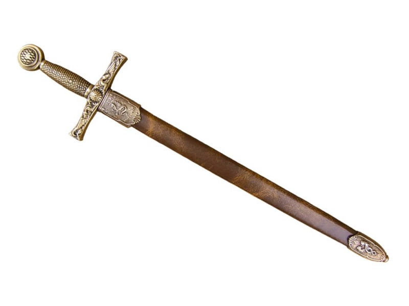 Letter opener Excalibur, brown sheath #Terressens Letter opener Excalibur, brown sheath #Terressens