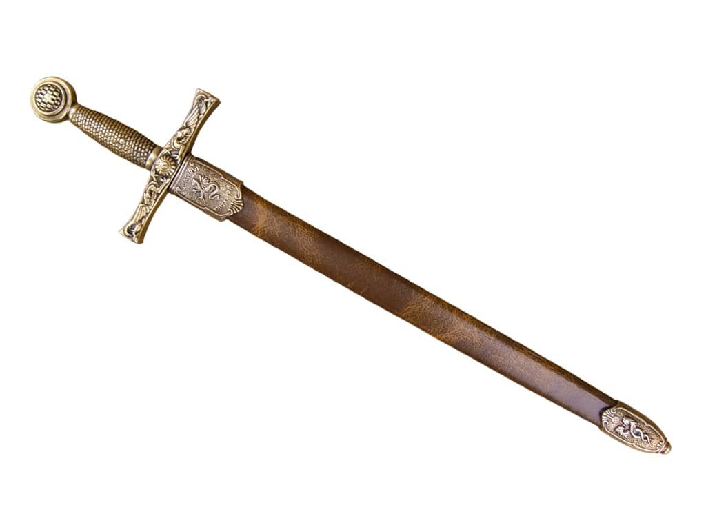 Letter opener Excalibur, brown sheath #Terressens Letter opener Excalibur, brown sheath #Terressens