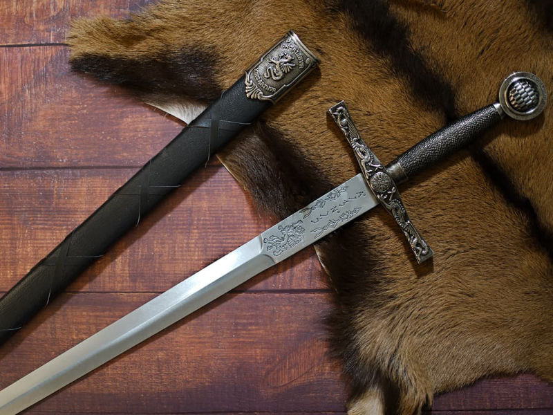 Excalibur, King Arthur's sword, black and silver #Terressens Excalibur, King Arthur's sword, black and silver #Terressens