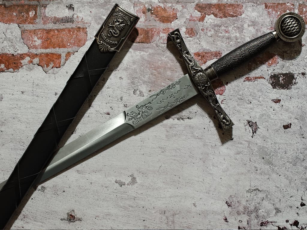 Excalibur, King Arthur's sword, black and silver #Terressens Excalibur, King Arthur's sword, black and silver #Terressens