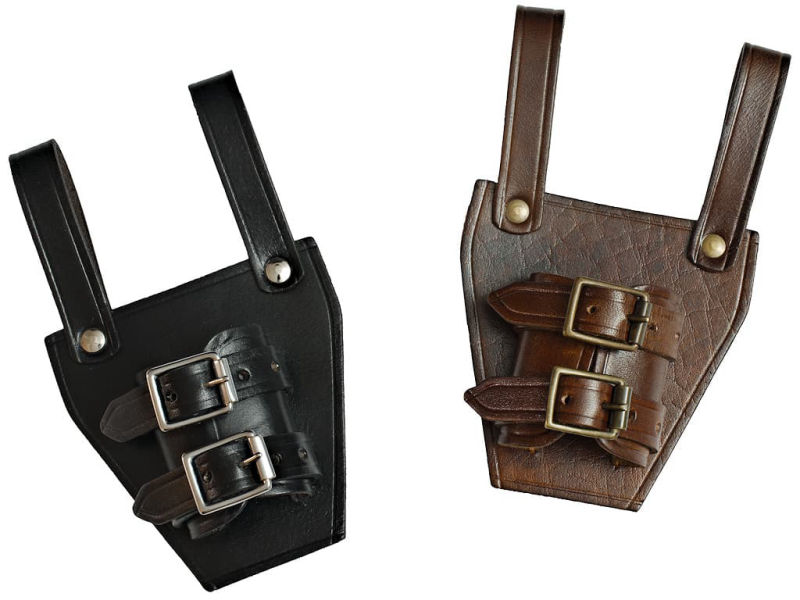 Medieval sword / dagger holder in brown or black leather #Terressens