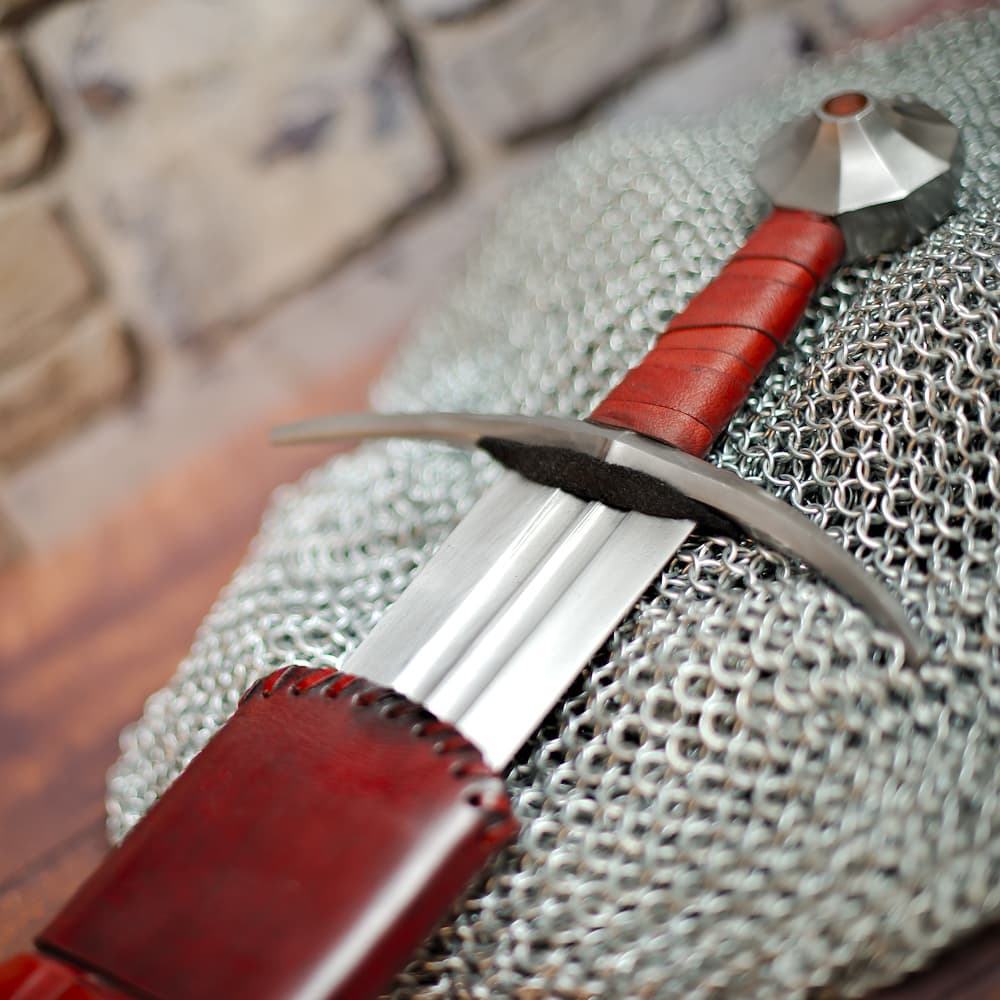 Épée médiévale forgée « Vicit semper » (toujours vainqueur) #Terressens