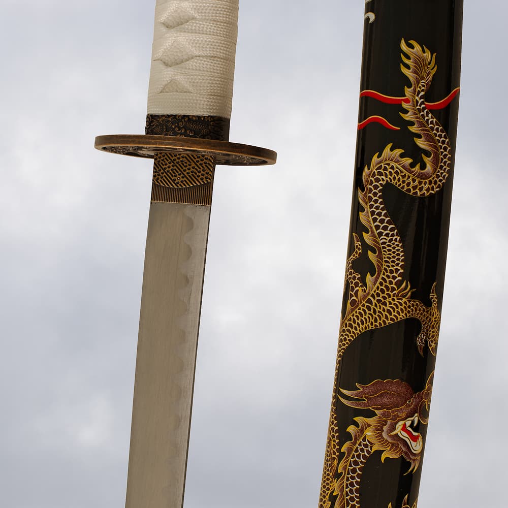 Katana de décoration « Dragon Céleste » (Dragon des nuages) #Terressens
