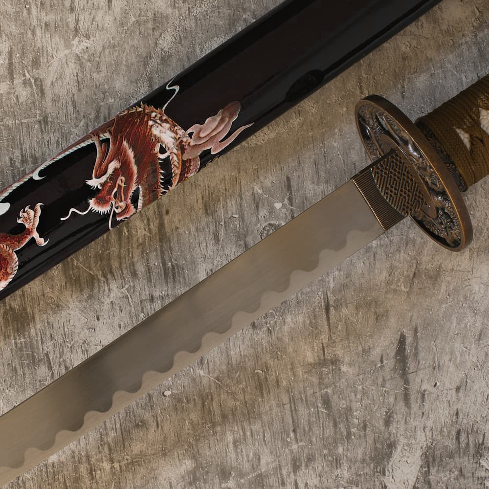 Katana de décoration « Dragon joueur » #Terressens