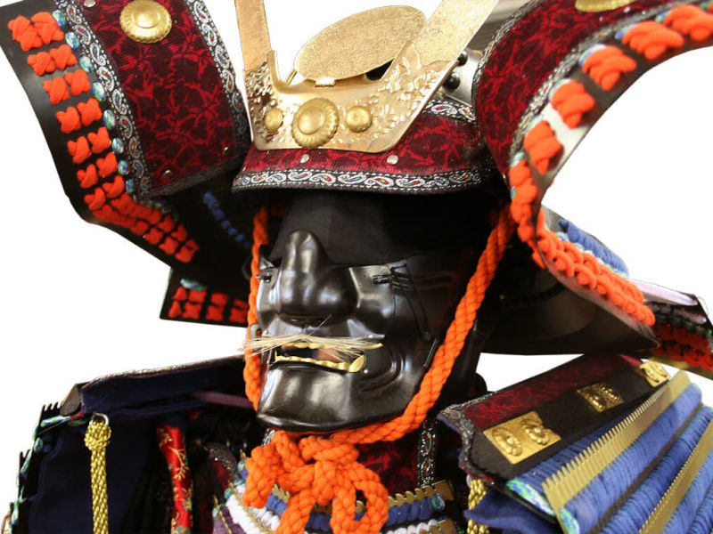 Red samurai armor mask (Kabuto 兜) Red samurai armor mask (Kabuto 兜)