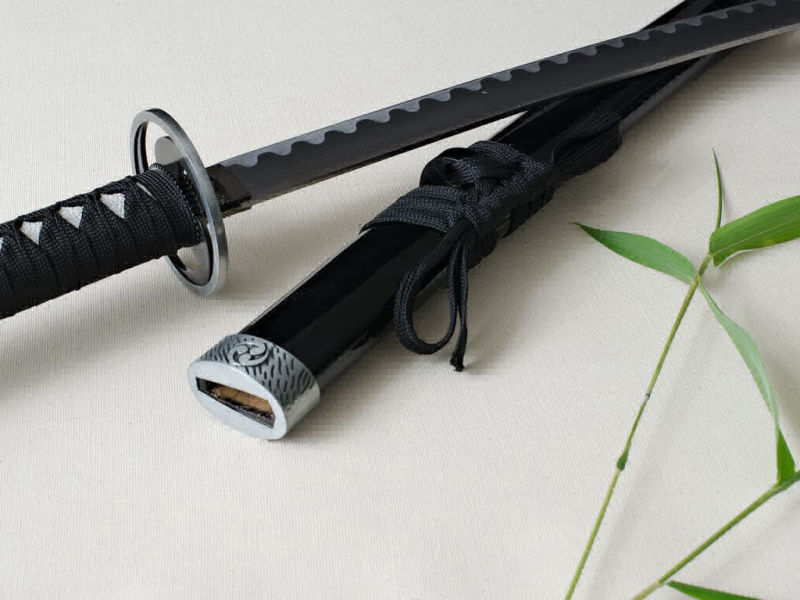 Mitsu Tomoe black katana Mitsu Tomoe black katana