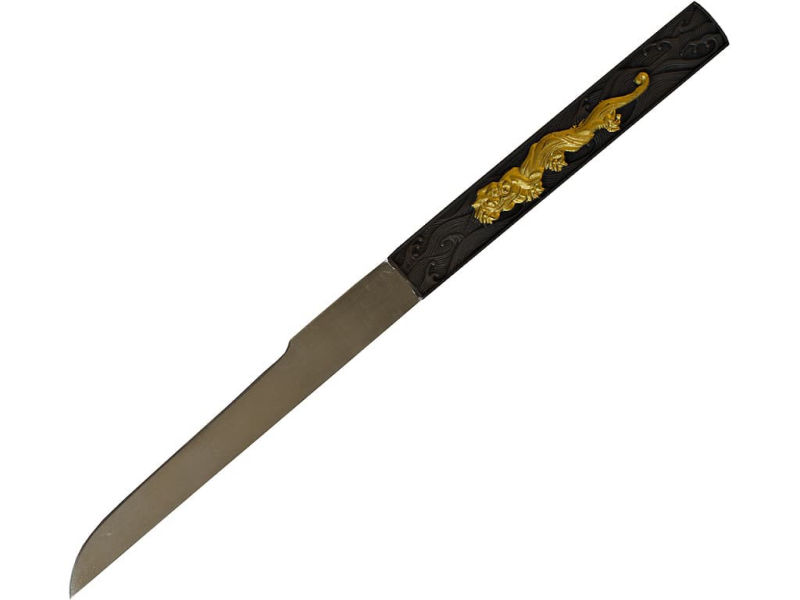 Mù-jīn, sharpened wakizashi wood (mù, 木) metal (jīn, 金): detail of the blade emerging from its scabbard (saya), resting on natural bamboo Sakura, sharpened katana (桜 cherry blossom) #Terressens