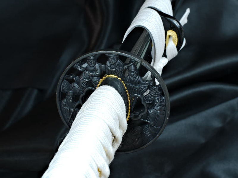 Mù-jīn, sharpened katana and wakizashi wood (mù, 木) metal (jīn, 金), forming a daïshō Ikigaï, sharpened katana (生き甲斐 raison d'être, meaning of life) #Terressens