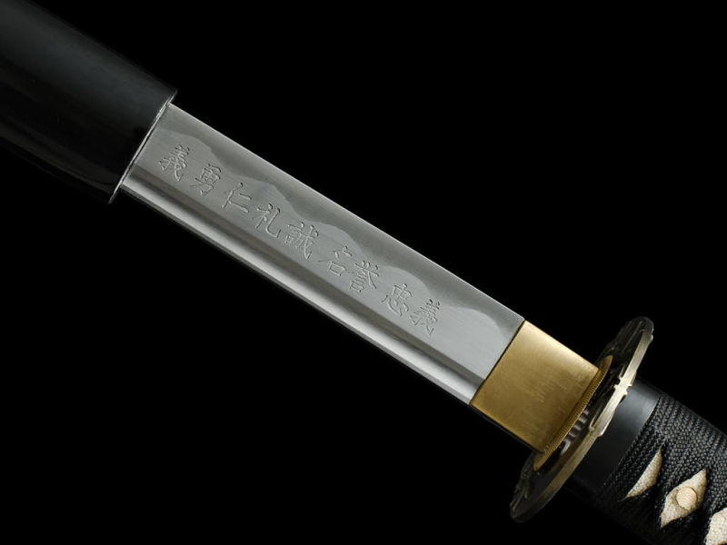 Sharpened Katana "Bushi" (武士 samurai, warrior), engraved blade (the 7 virtues of the Bushidō) #Terressens Sharpened Katana "Bushi" (武士 samurai, warrior), engraved blade (the 7 virtues of the Bushidō) #Terressens