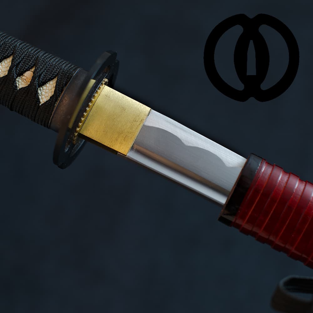 Senshi, sharpened katana, dark red saya with throats (戦士 soldier, warrior) #Terressens Senshi, sharpened katana, dark red saya with throats (戦士 soldier, warrior) #Terressens