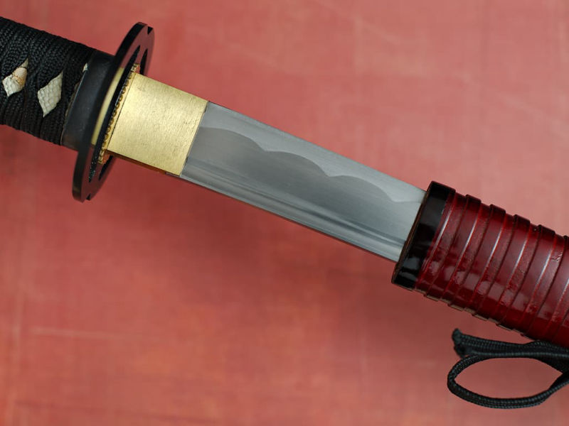 Senshi, sharpened katana, dark red saya with throats (戦士 soldier, warrior) #Terressens Senshi, sharpened katana, dark red saya with throats (戦士 soldier, warrior) #Terressens