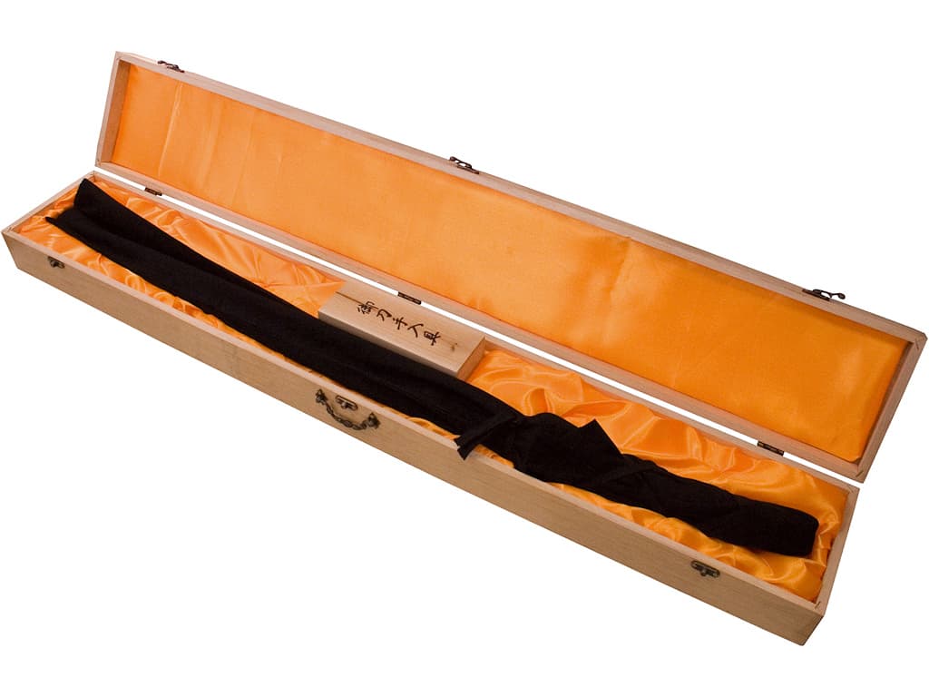 Katana sharpened forge Damascus "Ketsueki" (血液, blood), red braids #Terressens