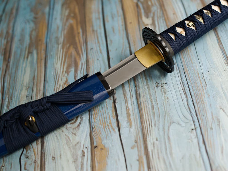 Katana "Hoshizora" (星空 starry sky), Damascus forge, genuine hamon #Terressens Katana "Hoshizora" (星空 starry sky), Damascus forge, genuine hamon #Terressens