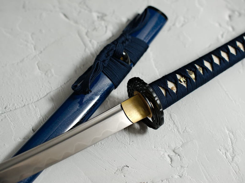 Katana "Hoshizora" (星空 starry sky), Damascus forge, genuine hamon #Terressens Katana "Hoshizora" (星空 starry sky), Damascus forge, genuine hamon #Terressens