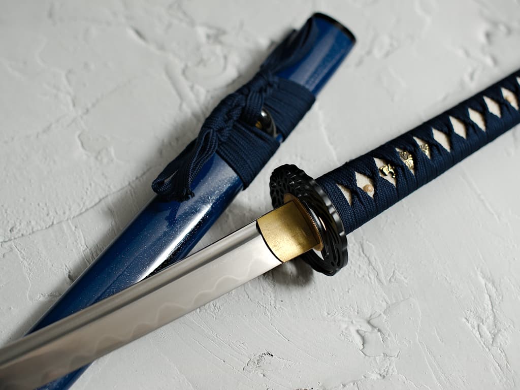 Katana "Hoshizora" (星空 starry sky), Damascus forge, genuine hamon #Terressens Katana "Hoshizora" (星空 starry sky), Damascus forge, genuine hamon #Terressens
