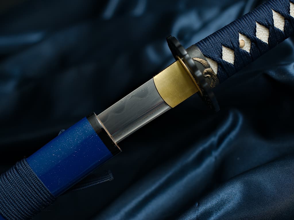 Katana "Hoshizora" (星空 starry sky), Damascus forge, genuine hamon #Terressens Katana "Hoshizora" (星空 starry sky), Damascus forge, genuine hamon #Terressens