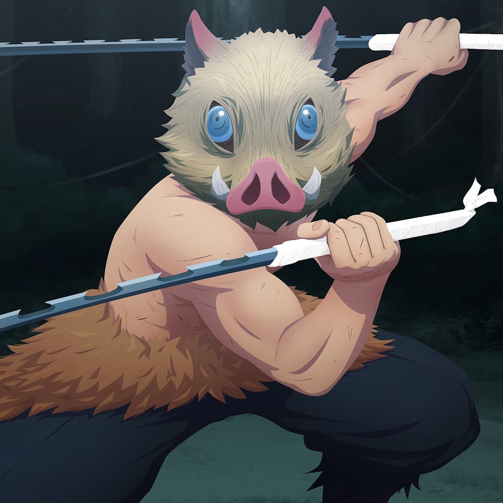 Inosuke Hashibira's sword, from the manga Demon Slayer: Kimetsu No Yaiba #Terressens