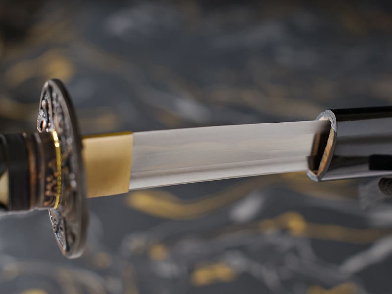 Sharpened Katana "Shadow of Chaos", backdrops with snake, human and devil skulls #Terressens Sharpened Katana "Shadow of Chaos", backdrops with snake, human and devil skulls #Terressens