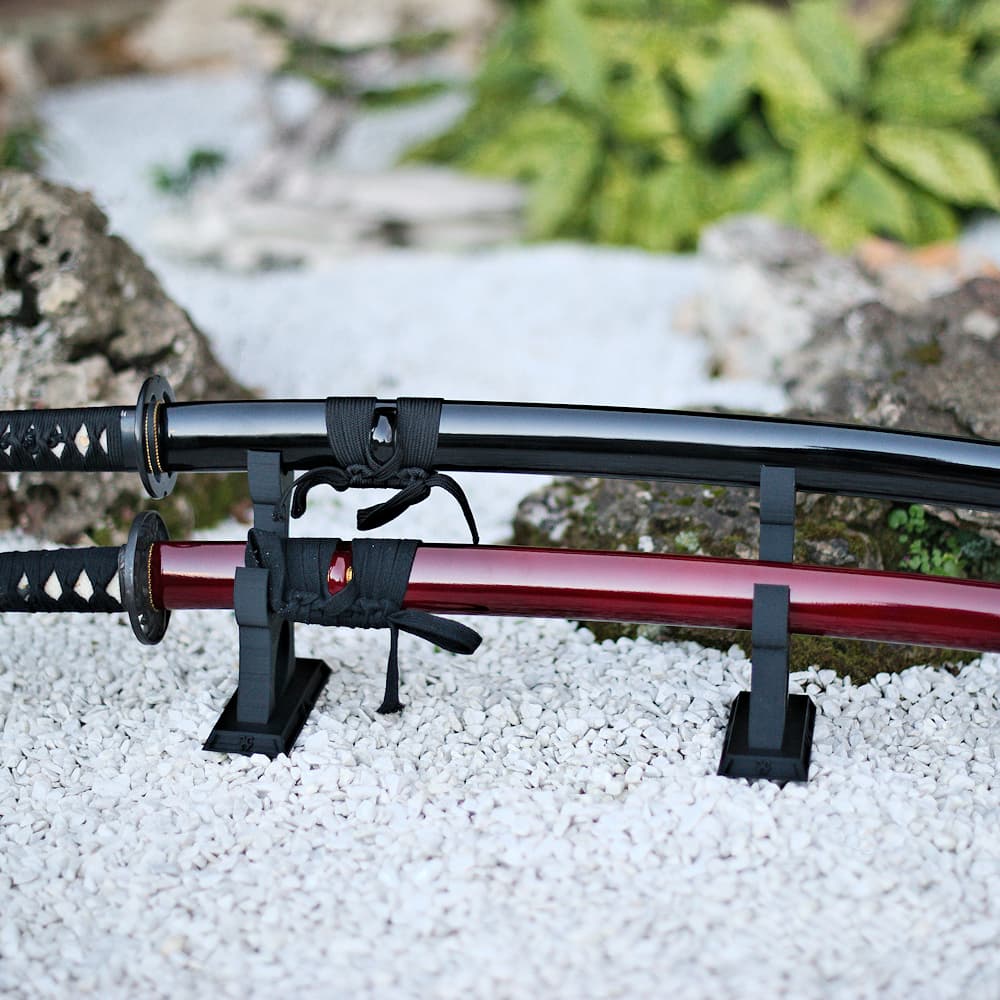 "Fukuza" katana stand (複座, two places), for two Japanese swords #Terressens "Fukuza" katana stand (複座, two places), for two Japanese swords #Terressens
