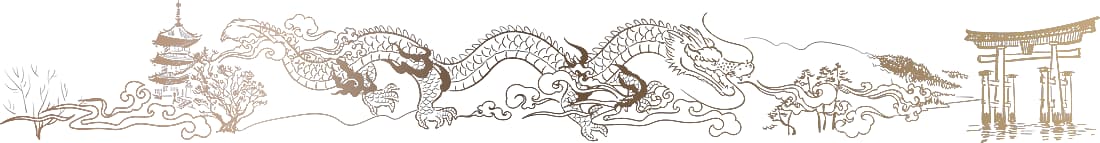 Engraving on the saya of the sharpened katana "Unryū-zu" (雲龍図 Dragon among the clouds) #Terressens