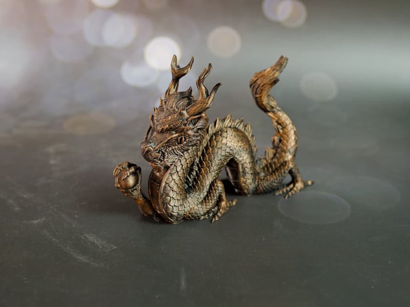 Tianlong Celestial Dragon Statuette #Terressens Tianlong Celestial Dragon Statuette #Terressens