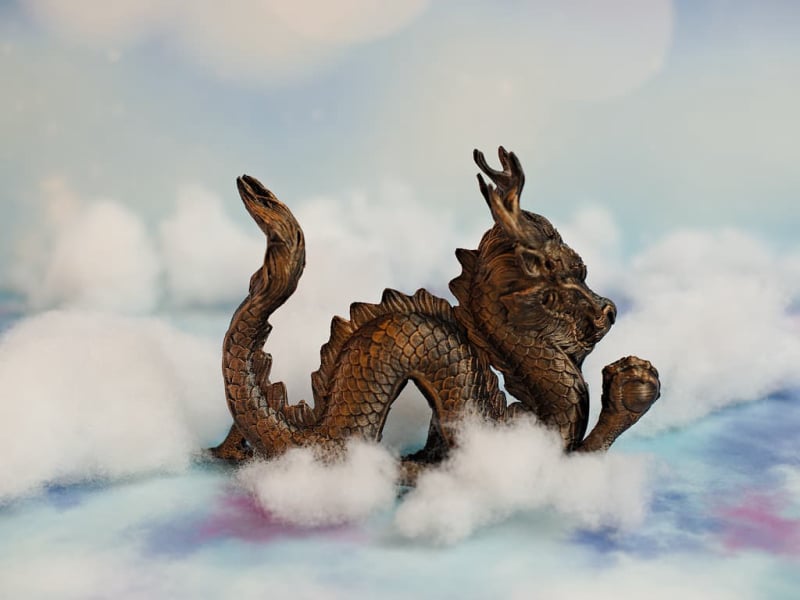 Tianlong Celestial Dragon Statuette #Terressens Tianlong Celestial Dragon Statuette #Terressens