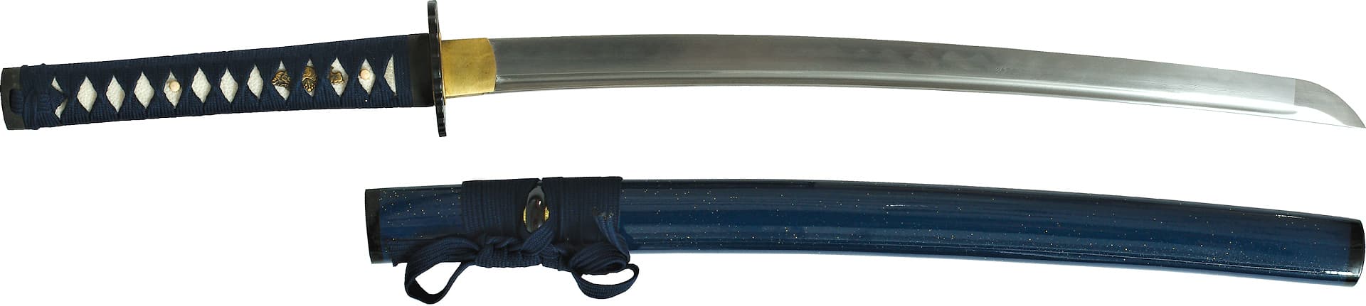Wakizashi "Hoshizora" (星空 starry sky), Damascus steel, genuine hamon #Terressens