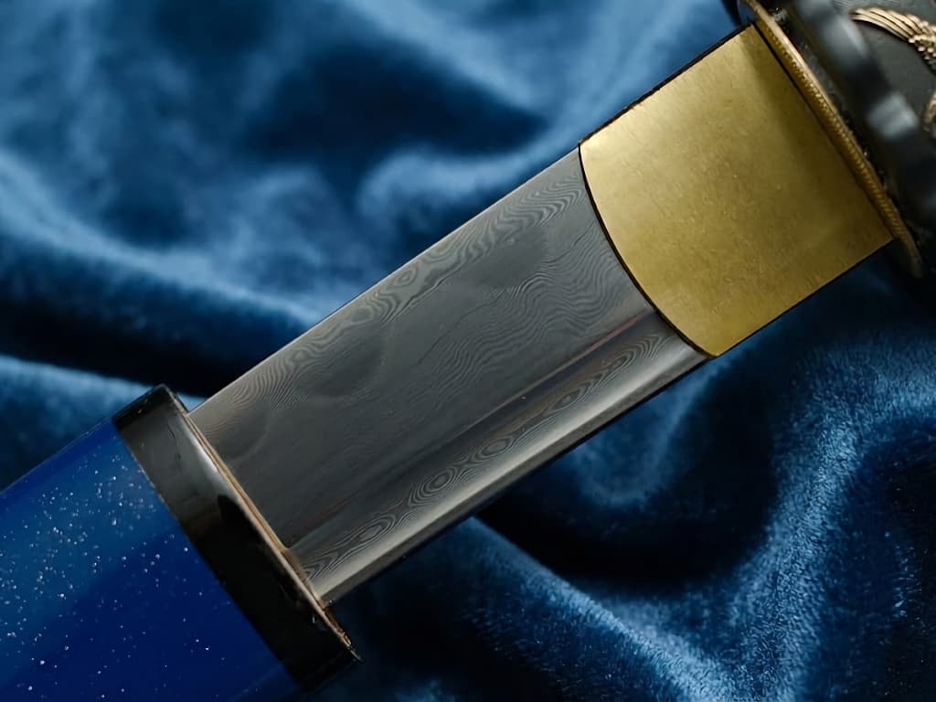 Wakizashi "Hoshizora" (星空 starry sky), Damascus steel, genuine hamon #Terressens