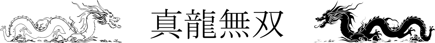 Inspiration" series: white dragon, black dragon and "absolute invincibility" in kanji