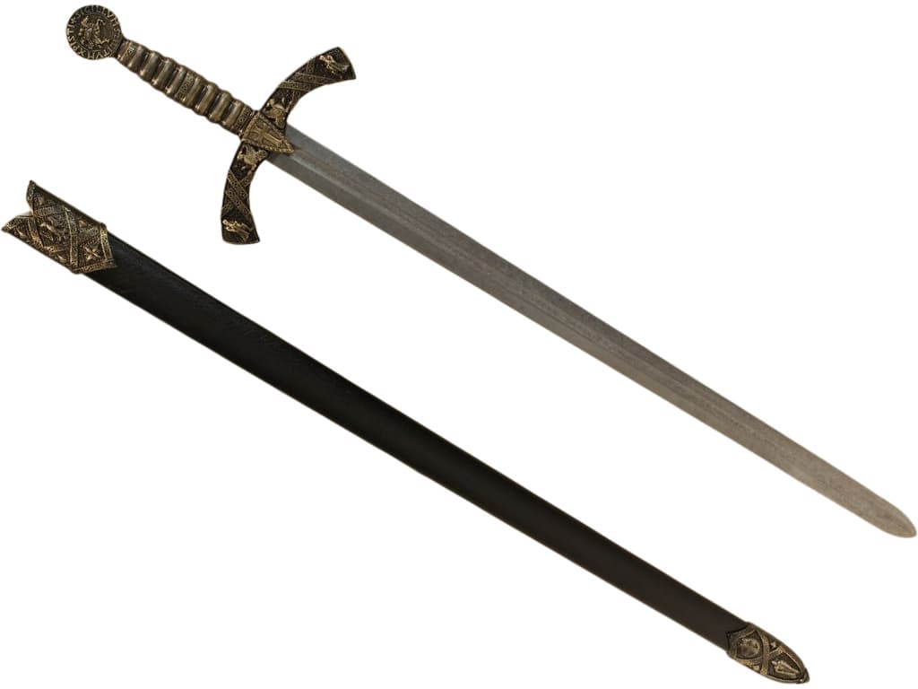 Decorative Templar sword with black scabbard Decorative Templar sword with black scabbard