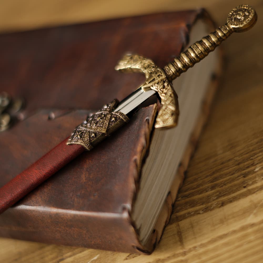 Letter opener Templar sword red scabbard #Terressens