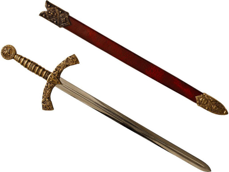 Letter opener Templar sword red scabbard Letter opener Templar sword red scabbard