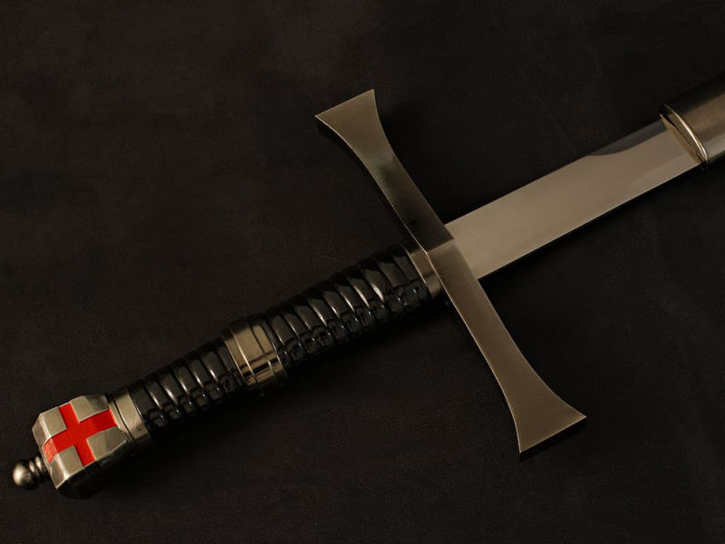 Decorative Templar sword on a rock with a moss background Templar sword "Return from the Holy Land" #Terressens