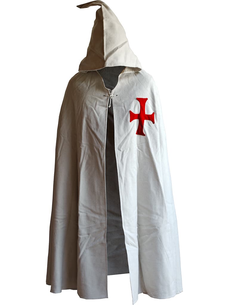 Templar tabard bearing the red cross of the Order of the Temple Templar cape #Terressens