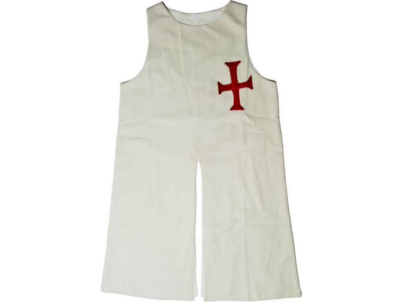 Tabard templier arbirant la croix pattée rouge de l'Ordre du Temple Tabard templier arbirant la croix pattée rouge de l'Ordre du Temple